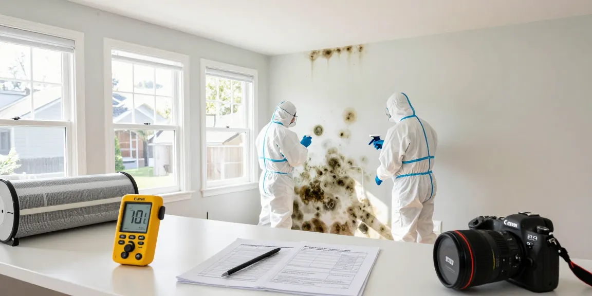 Mold Remediation West Vancouver professionals inspecting a renovated home, ensuring safe mold removal.