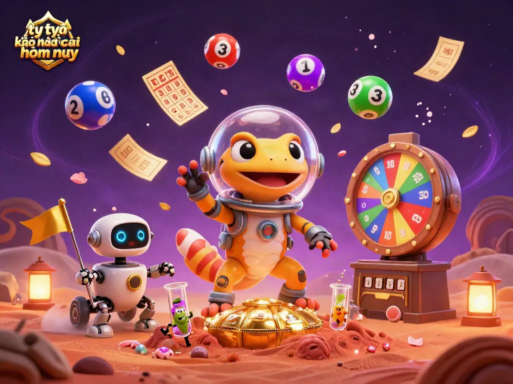 Experience the exciting tỷ lệ kèo nhà cái hôm nay with vibrant casino and lottery-themed elements.